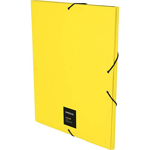 Grafoplás 1226061 Unequal Fluor Sammelmappe aus Karton mit 3 Klappen, Gelb, Blatt von Grafoplás