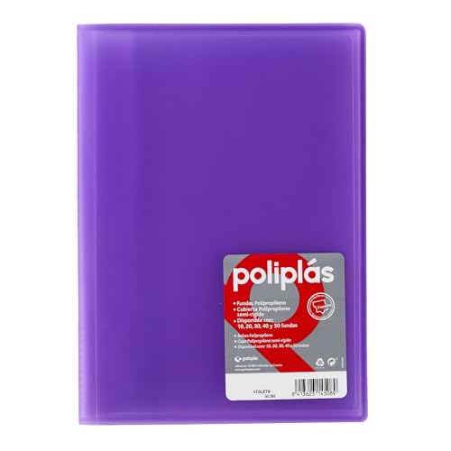 Grafoplas 1331235 – Mappe mit 30 Hüllen, A4, Einband PP, violett von Grafoplás
