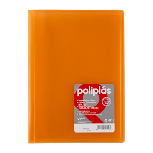 Grafoplas 1331252 – Mappe mit 30 Hüllen, A4, Einband PP, orange von Grafoplás