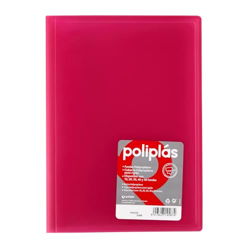 Grafoplas 1331254 – Mappe mit 30 Hüllen, A4, Einband PP, Fuchsia von Grafoplás