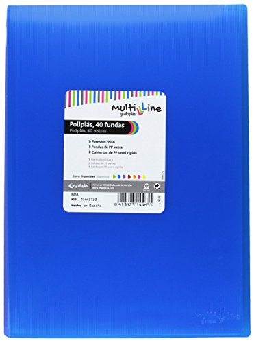 Grafoplas 1441730 – Mappe mit 40 Hüllen, Foolscap, Hardcover, PP, blau Grafoplas 1441730 – Mappe mit 40 Hüllen, Foolscap, Hardcover, PP, blau von Grafoplás