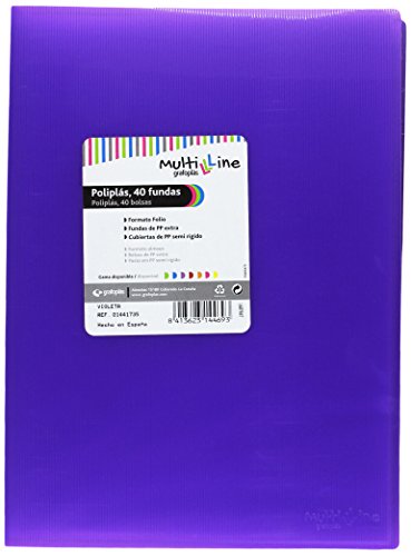 Grafoplas 1441735 – Mappe mit 40 Hüllen, Foolscap, Einband PP, violett von Grafoplas