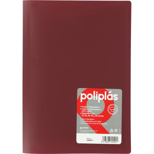 Grafoplas 1450050 – Mappe mit 20 Hüllen, Foolscap, Einband PP, bordeaux Grafoplas 1450050 – Mappe mit 20 Hüllen, Foolscap, Einband PP, bordeaux von Grafoplás