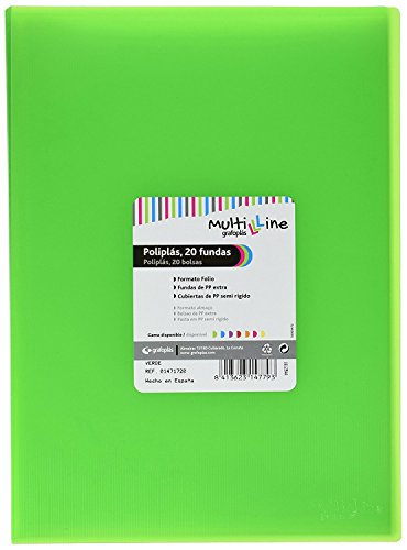 Grafoplas 1451720 – Mappe mit 20 Hüllen, Foolscap, Einband PP, grün Grafoplas 1451720 – Mappe mit 20 Hüllen, Foolscap, Einband PP, grün von Grafoplás