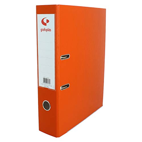 Grafoplás 27269552 Aktenordner, A4, Ringe 65 mm, Orange, gefüttert, Polypropylen, Öse auf Rückseite, Serie Grafcolor Grafoplás 27269552 Aktenordner, A4, Ringe 65 mm, Orange, gefüttert, Polypropylen, Öse auf Rückseite, Serie Grafcolor von Grafoplás