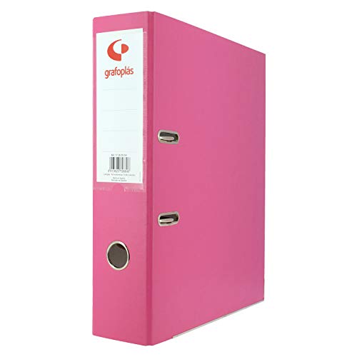 Grafoplás 27269554 12er-Pack Aktenordner, A4, Ringe 65 mm, Rosa, gefüttert Polypropylen, Öse auf Rückseite, Serie Grafcolor Grafoplás 27269554 12er-Pack Aktenordner, A4, Ringe 65 mm, Rosa, gefüttert Polypropylen, Öse auf Rückseite, Serie Grafcolor von Grafoplás