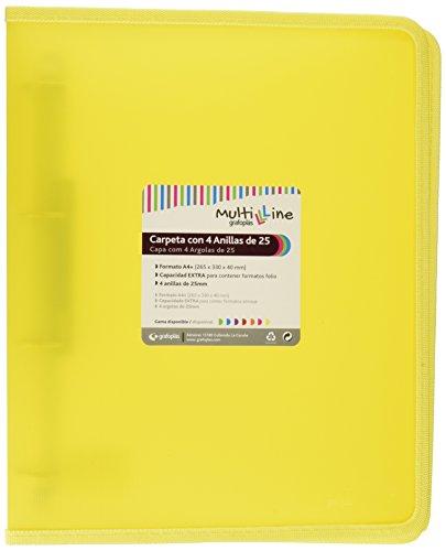 Grafoplás 30121460 Ringbuch 25 mm, Gelb, A4+, Rücken 40 mm, Serie Multiline Grafoplás 30121460 Ringbuch 25 mm, Gelb, A4+, Rücken 40 mm, Serie Multiline von Grafoplás