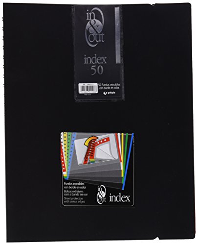 Grafoplas 39445010 Mappe mit 50 Hüllen, A4, Schwarz von Grafoplás
