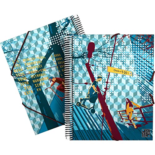 Grafoplás 39822449. Dokumentenmappe mit 30 Hüllen, A4, Spiralbindung, Deckel aus Polypropylen, Gummibandverschluss, inklusive transparentem Umschlag, Diverse-Kollektion, Follow Me Grafoplás 39822449. Dokumentenmappe mit 30 Hüllen, A4, Spiralbindung, Deckel aus Polypropylen, Gummibandverschluss, inklusive transparentem Umschlag, Diverse-Kollektion, Follow Me von Grafoplás