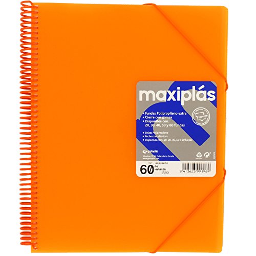 Grafoplás 39836052-carpeta Orange 60 Hüllen A4 mit Umschlag, mit Spiralbindung Grafoplás 39836052-carpeta Orange 60 Hüllen A4 mit Umschlag, mit Spiralbindung von Grafoplás