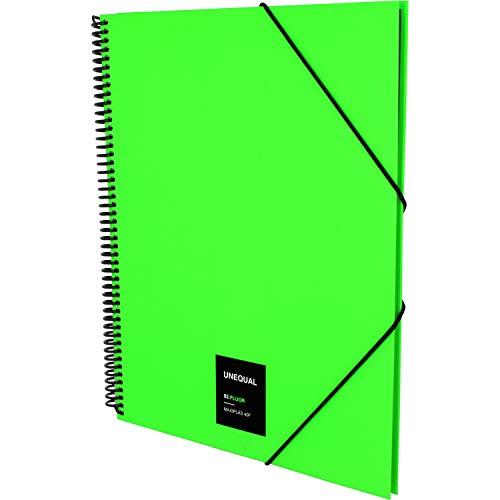 Grafoplás 39874325 Kollektion Unequal Fluor Ordner mit Hüllen, 40 transparente Hüllen, grün, 31,2 x 24 x 3,1 cm Grafoplás 39874325 Kollektion Unequal Fluor Ordner mit Hüllen, 40 transparente Hüllen, grün, 31,2 x 24 x 3,1 cm von Grafoplás