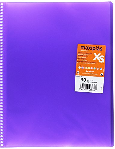 Grafoplas 39883035 – Mappe mit 30 Hüllen, A4, Einband PP, violett von Grafoplas