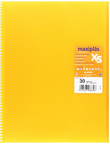 Grafoplas 39883052 – Mappe mit 30 Hüllen, A4, Einband PP, orange von Grafoplás