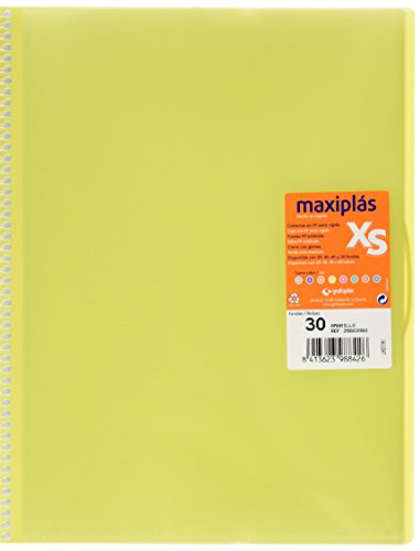 Grafoplas 39883060 – Mappe mit 30 Hüllen, A4, Einband PP, gelb von Grafoplás