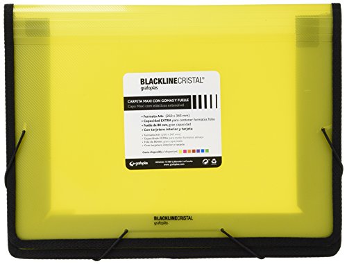 Grafoplas 4800560 wirtschaftliche Sammelmappe mit Gummizug und hoher Kapazität durch Faltenbalg, gelb, A4 + Grafoplas 4800560 wirtschaftliche Sammelmappe mit Gummizug und hoher Kapazität durch Faltenbalg, gelb, A4 + von Grafoplás