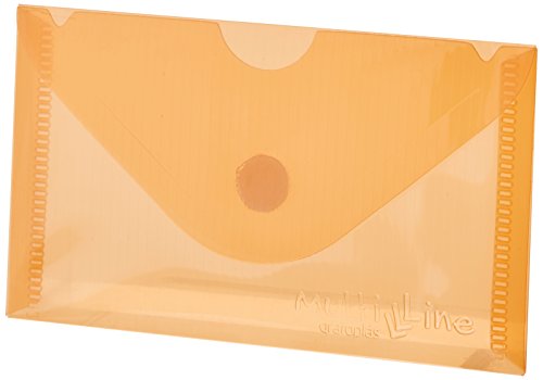 Grafoplas, Packung mit 5 Briefumschlägen, Kartengröße, Klettverschluss, Orange, Multiline, 10,5 x 6,2 cm, transparentes gestreiftes Polypropylen, perfekt für Visitenkarten Grafoplas, Packung mit 5 Briefumschlägen, Kartengröße, Klettverschluss, Orange, Multiline, 10,5 x 6,2 cm, transparentes gestreiftes Polypropylen, perfekt für Visitenkarten von Grafoplás