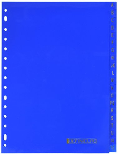 Grafoplas 522638 - Alphabetische Index-Trenner A4, Farbe blau von Grafoplas