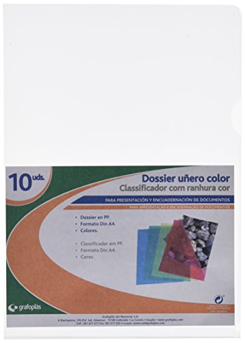 Grafoplas 5281170 Dossier-Sichthüllen, A4, farblos, 10 Stück von Grafoplás