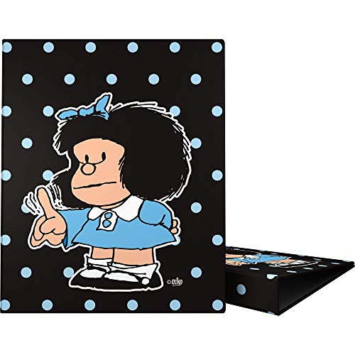 Grafoplás 88141972 Mafalda Ringbuch mit 4 Ringen, 25 mm, A4, gepunktet von Grafoplás