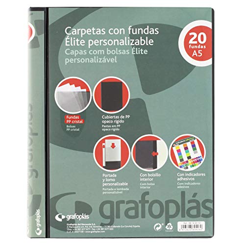 Grafoplás 98142010 Elite Ordner mit Hüllen, A5, mehrfarbig Grafoplás 98142010 Elite Ordner mit Hüllen, A5, mehrfarbig von Grafoplás