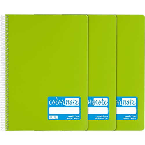 Grafoplás 98523221 Notizheft, A4, liniert, 7 mm, 80 Blatt, 90 g, hellgrün, Polypropylen, Serie ColorNote Grafoplás 98523221 Notizheft, A4, liniert, 7 mm, 80 Blatt, 90 g, hellgrün, Polypropylen, Serie ColorNote von Grafoplás