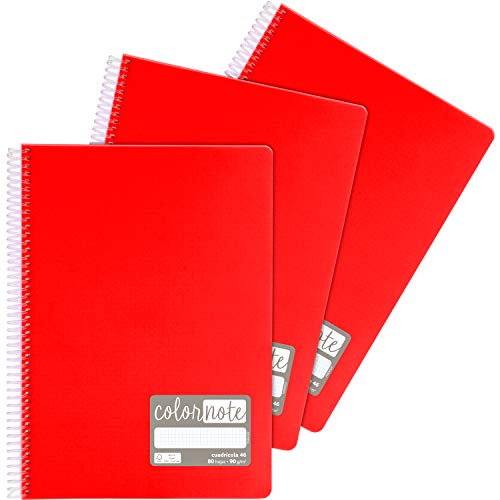 Grafoplás 98525651 Notizheft, A4, liniert, 80 Blatt, 90 Gramm, rot, Einband aus Polypropylen, Serie Colornote Grafoplás 98525651 Notizheft, A4, liniert, 80 Blatt, 90 Gramm, rot, Einband aus Polypropylen, Serie Colornote von Grafoplás