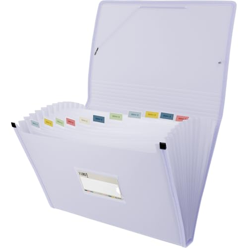 Grafoplas Akkordeon-Akkordeon-Ordner, Folio-Größe, Lavendelfarben, weich, 13 Positionen, halbhart, blickdicht, mit Sichtfenster, perfekter Ordner für Schuldokumente und Büro Grafoplas Akkordeon-Akkordeon-Ordner, Folio-Größe, Lavendelfarben, weich, 13 Positionen, halbhart, blickdicht, mit Sichtfenster, perfekter Ordner für Schuldokumente und Büro von Grafoplás