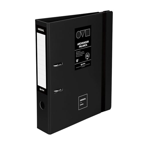 Grafoplas Aktenordner, 2 Ringe, A4, Hebel 65 mm, Schwarz, Polyfoam, 360-Grad-Öffnung, robust und ultraleicht, Öse und Kartenhalter, Gummiverschluss, Hartplastikdeckel Grafoplas Aktenordner, 2 Ringe, A4, Hebel 65 mm, Schwarz, Polyfoam, 360-Grad-Öffnung, robust und ultraleicht, Öse und Kartenhalter, Gummiverschluss, Hartplastikdeckel von Grafoplás