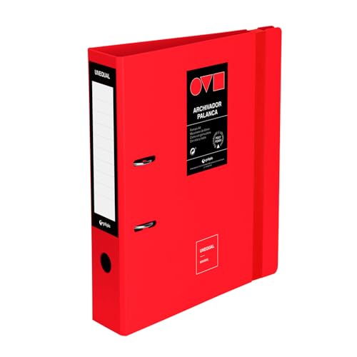 Grafoplas Aktenordner, 2 Ringe, A4, Hebel 65 mm, minimal, rot, Polyfoam mit 360-Grad-Öffnung, robust und ultraleicht, Öse und Kartenhalter, Gummiverschluss, Hartplastikdeckel Grafoplas Aktenordner, 2 Ringe, A4, Hebel 65 mm, minimal, rot, Polyfoam mit 360-Grad-Öffnung, robust und ultraleicht, Öse und Kartenhalter, Gummiverschluss, Hartplastikdeckel von Grafoplás