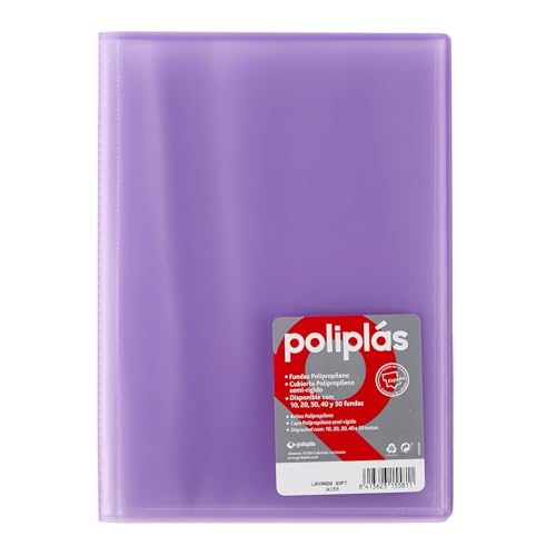Grafoplas I Mappe mit Kunststoffhüllen I 50 transparente Hüllen I Größe DIN A4 Lavendel Soft I Serie Polyplas Durchscheinend I Hergestellt in Spanien I große Kapazität Grafoplas I Mappe mit Kunststoffhüllen I 50 transparente Hüllen I Größe DIN A4 Lavendel Soft I Serie Polyplas Durchscheinend I Hergestellt in Spanien I große Kapazität von Grafoplás