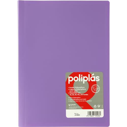 Grafoplas I Ordner mit Kunststoffhüllen I 30 transparente Hüllen I Folio Lavendel I Serie Poliplas Blickdicht I Hergestellt in Spanien | Flexibler Deckel I große Kapazität Grafoplas I Ordner mit Kunststoffhüllen I 30 transparente Hüllen I Folio Lavendel I Serie Poliplas Blickdicht I Hergestellt in Spanien | Flexibler Deckel I große Kapazität von Grafoplás