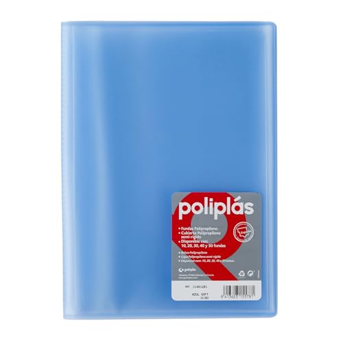 Grafoplas I Ordner mit Plastikhüllen I 50 transparente Hüllen I Größe DIN A4 Soft Blau I Serie Polyplas Durchscheinend I Hergestellt in Spanien I Große Kapazität Grafoplas I Ordner mit Plastikhüllen I 50 transparente Hüllen I Größe DIN A4 Soft Blau I Serie Polyplas Durchscheinend I Hergestellt in Spanien I Große Kapazität von Grafoplás