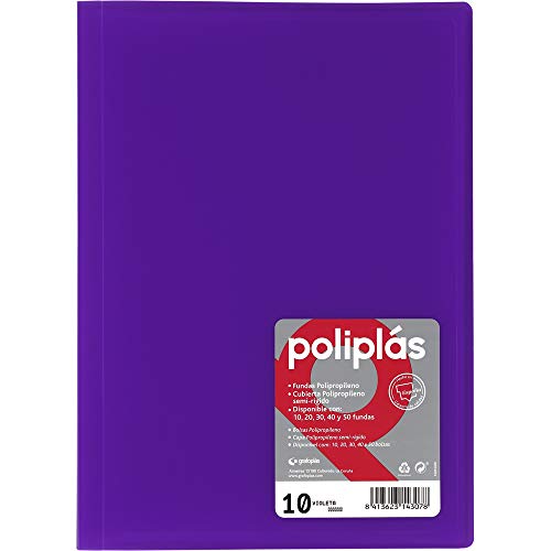 Grafoplas – Mappe mit 10 Hüllen, A4, Hardcover, PP A4 violett von Grafoplas