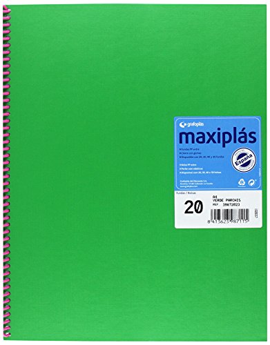 Grafoplas – Mappe mit 20 Hüllen, A4, Einband A4 Verde Parchis Grafoplas – Mappe mit 20 Hüllen, A4, Einband A4 Verde Parchis von Grafoplás