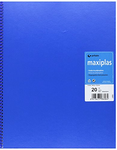 Grafoplas – Mappe mit 20 Hüllen, A4, Einband A4 blau von Grafoplas