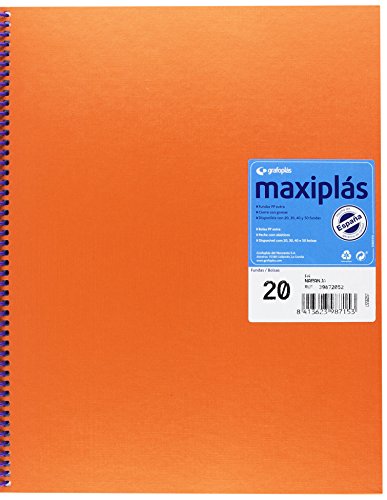 Grafoplas – Mappe mit 20 Hüllen, A4, Einband A4 orange von Grafoplas