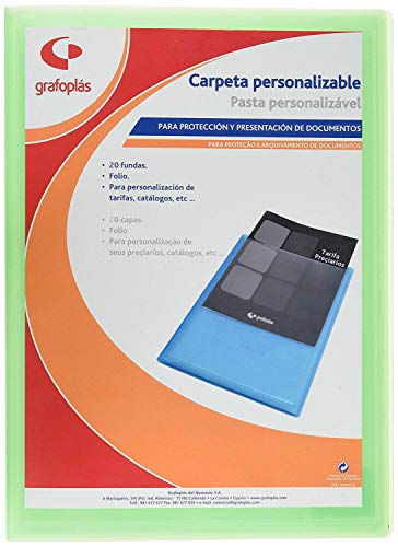 Grafoplas – Mappe mit 20 Hüllen, Foolscap, Deckel PP Folio hellgrün Grafoplas – Mappe mit 20 Hüllen, Foolscap, Deckel PP Folio hellgrün von Grafoplás