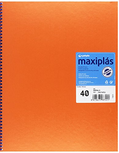 Grafoplas – Mappe mit 40 Hüllen, A4, Einband A4 orange von Grafoplas