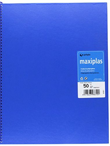 Grafoplas – Mappe mit 50 Hüllen, A4, Einband A4 blau von Grafoplás