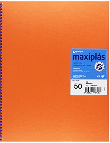 Grafoplas – Mappe mit 50 Hüllen, A4, Einband A4 orange von Grafoplas