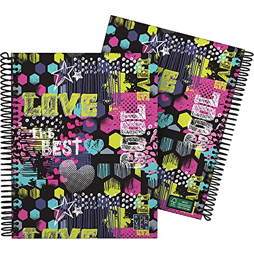 Grafoplas Notizblock A5, kariert, 5 mm, 90 hj, 90 g, Hardcover, Diverse Cool Grafoplas Notizblock A5, kariert, 5 mm, 90 hj, 90 g, Hardcover, Diverse Cool von Grafoplás