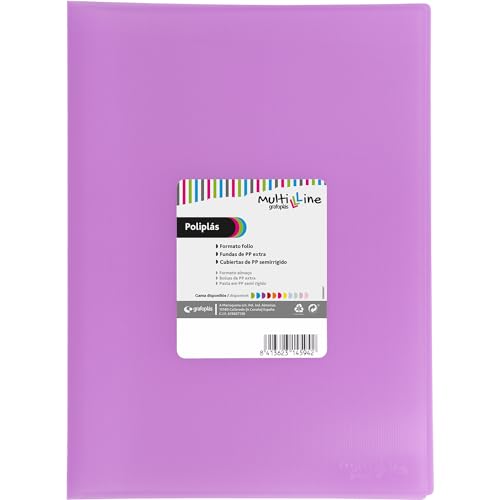 Grafoplás | Ordner aus Kunststoff | 30 transparente Hüllen | Foliogröße | Lavendelfarbe | flexibler Einband | Polykunststoff | perfektes Schul- und Büromaterial Grafoplás | Ordner aus Kunststoff | 30 transparente Hüllen | Foliogröße | Lavendelfarbe | flexibler Einband | Polykunststoff | perfektes Schul- und Büromaterial von Grafoplás