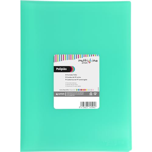 Grafoplás | Ordner aus Kunststoff | 30 transparente Hüllen | Foliogröße | Minzgrün | flexibler Einband | Polykunststoff | perfektes Schul- und Büromaterial Grafoplás | Ordner aus Kunststoff | 30 transparente Hüllen | Foliogröße | Minzgrün | flexibler Einband | Polykunststoff | perfektes Schul- und Büromaterial von Grafoplás