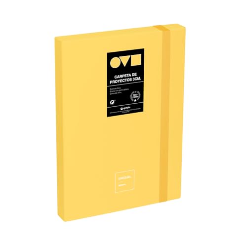 Grafoplas Projektordner, 3 cm Rücken, fester Einband, PolyFoam, robust und ultraleicht, Gelb, Kollektion Unequal, ideal für Schuldokumente Grafoplas Projektordner, 3 cm Rücken, fester Einband, PolyFoam, robust und ultraleicht, Gelb, Kollektion Unequal, ideal für Schuldokumente von Grafoplás