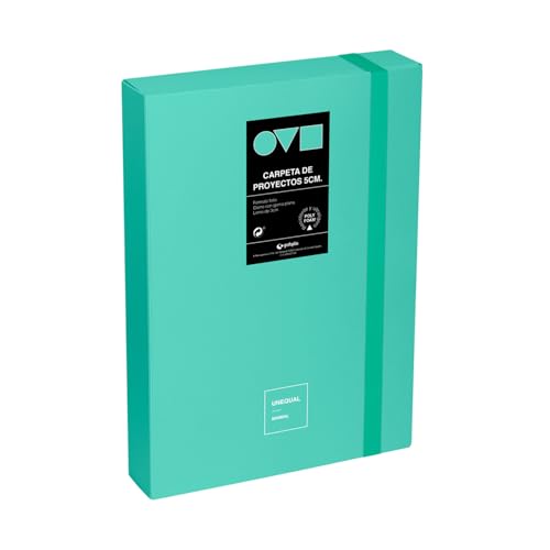 Grafoplas Projektordner, 5 cm Rücken, fester Einband, PolyFoam, robust und ultraleicht, Minzfarbe, Minimal-Kollektion, perfekt für Schuldokumente Grafoplas Projektordner, 5 cm Rücken, fester Einband, PolyFoam, robust und ultraleicht, Minzfarbe, Minimal-Kollektion, perfekt für Schuldokumente von Grafoplás