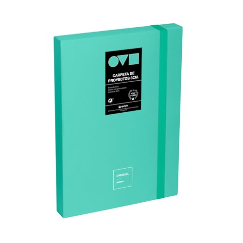 Grafoplas Projektordner, Rücken 3 cm, Folio-Größe, fester Einband, PolyFoam, robust und ultraleicht, Minzfarbe, Minimal-Kollektion, perfekt für Schuldokumente Grafoplas Projektordner, Rücken 3 cm, Folio-Größe, fester Einband, PolyFoam, robust und ultraleicht, Minzfarbe, Minimal-Kollektion, perfekt für Schuldokumente von Grafoplás