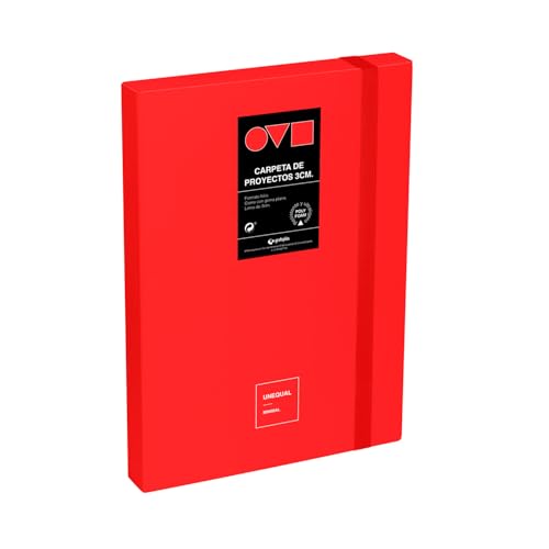 Grafoplas Projektordner, Rücken 3 cm, Folio-Größe, fester Einband, PolyFoam, robust und ultraleicht, Rot, Kollektion Unequal Minimal, perfekt für Schuldokumente Grafoplas Projektordner, Rücken 3 cm, Folio-Größe, fester Einband, PolyFoam, robust und ultraleicht, Rot, Kollektion Unequal Minimal, perfekt für Schuldokumente von Grafoplás