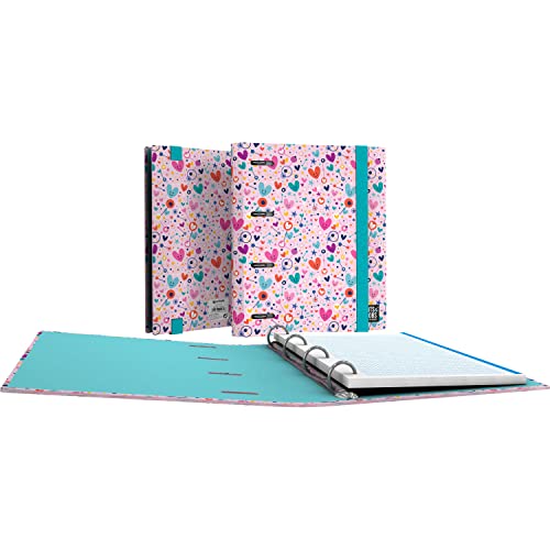 Grafoplás Ringbuch A5 | inkl. Ersatzblätter für karierte Blätter, 5 x 5 cm, Randfarbe | gebogener Rücken | Carpebook | Bits & Bobs Hearts | FSC Grafoplás Ringbuch A5 | inkl. Ersatzblätter für karierte Blätter, 5 x 5 cm, Randfarbe | gebogener Rücken | Carpebook | Bits & Bobs Hearts | FSC von Grafoplás