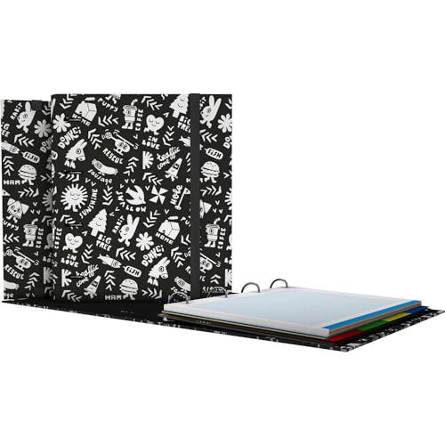 Grafoplás Ringbuch mit 4 Ringen mit A4-Ersatz, Elena Corredoira Elements, enthält 100 karierte Blätter, 5 x 5 cm, Trennblätter und Umschlag, ergonomischer gebogener Rücken, Ordner, perfektes Grafoplás Ringbuch mit 4 Ringen mit A4-Ersatz, Elena Corredoira Elements, enthält 100 karierte Blätter, 5 x 5 cm, Trennblätter und Umschlag, ergonomischer gebogener Rücken, Ordner, perfektes von Grafoplás