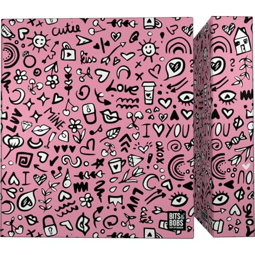 Grafoplas - Ringordner A4, I Love You Bits&Bobs, 4 gemischte Ringe, 40 mm, perfektes Schulmaterial für die Archivierung, starrer Karton, weich laminiert, FSC-zertifiziert Grafoplas - Ringordner A4, I Love You Bits&Bobs, 4 gemischte Ringe, 40 mm, perfektes Schulmaterial für die Archivierung, starrer Karton, weich laminiert, FSC-zertifiziert von Grafoplás